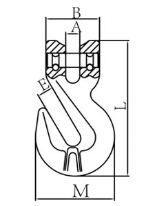 Specifications of G100 Cradle Clevis Grab Hook