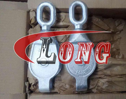 bulk photos of galvanized malleable iron blocks with eye single sheave china