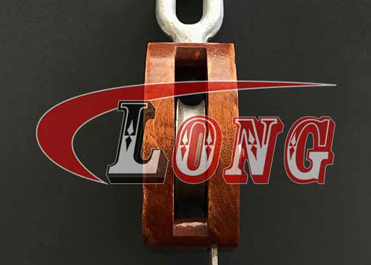 manila wooden shell snatch block with hook self locking from lg rigging