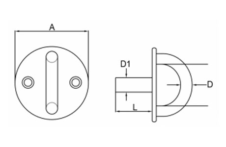Specifications of Stainless Steel Round Eye Plate with Threaded Stud