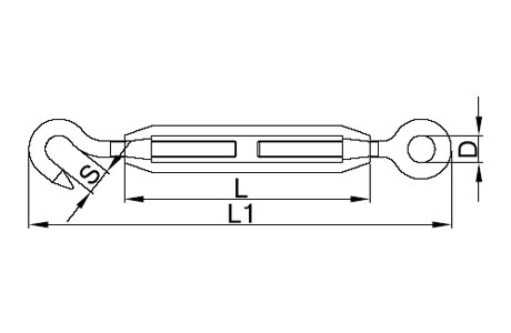 Specifications of Stainless Steel Turnbuckle European Type Eye & Hook