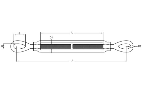 Specifications of Stainless Steel Eye and Eye Turnbuckle US Type