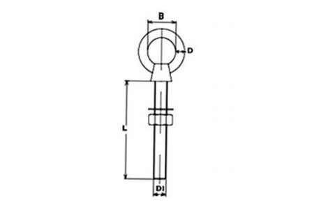 Specifications of Stainless Steel Long Shank Eye Bolt with Nut and Washer