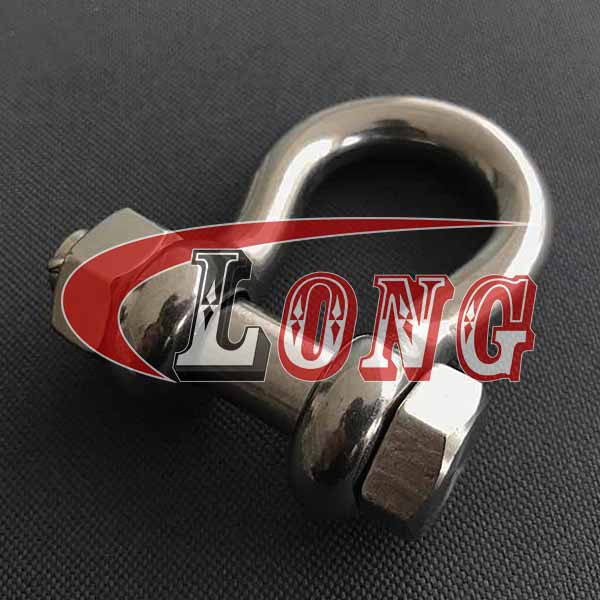 stainless steel bow shackle bolt type oversized pin