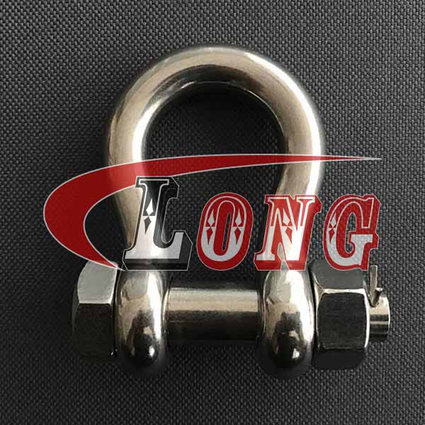 stainless steel bow shackle bolt type pin