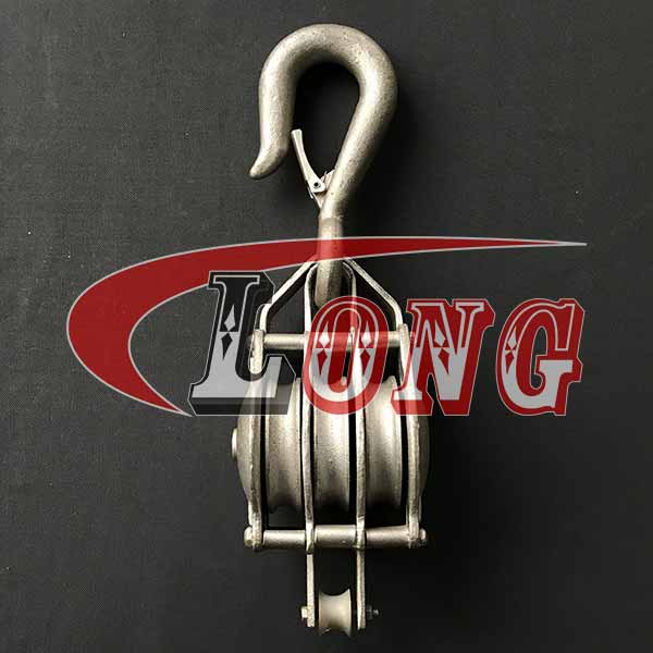 Malleable Iron Shell Block Triple Sheave With Hook-LG RIGGING®