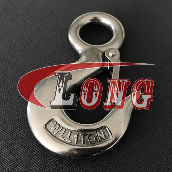 Cargo Hook with Latch S-320 Stainless Steel for Stainless Hooks and Clips