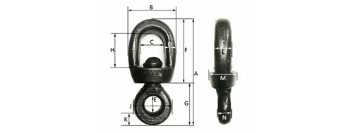 Specifications of Chain Swivel Drop Forged Mild Steel Fishing & Trawling