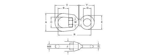 Specifications of Chain Swivel Galvanized G-401