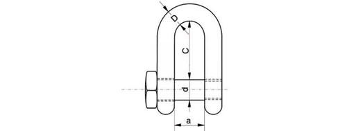 Specifications of Dee Shackle Square Head Pin For Trawling
