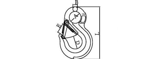 Specifications of G80 Eye Sling Hook with Safety Latch