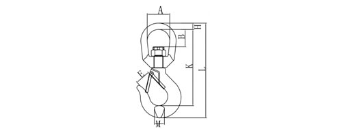Specifications of G80 Swivel Hoist Hook with Latch