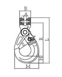 Specifications of G100 Clevis Self Locking Hook