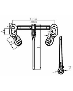 Specifications of Ratchet Chain Load Binder G100 with Safety Hook