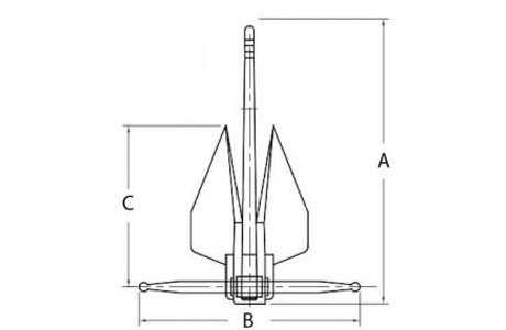 Specifications of Stainless Steel Crown Stock Anchors