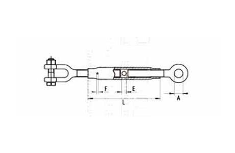 Specifications of DIN 1478 Closed Body Turnbuckle Jaw&Eye