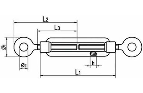 Specifications of DIN 1480 Turnbuckle Eye & Eye