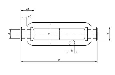 Specifications of DIN1480 Turnbuckle Body Only