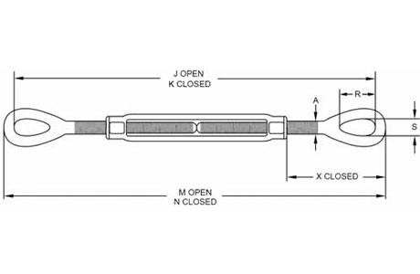 Specifications of Galvanized Turnbuckle Eye&Eye US Fed Spec HG-226