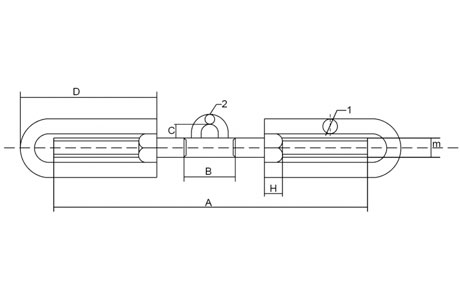 Specifications of Hamburger D-D Turnbuckle, Lashing Turnbuckle