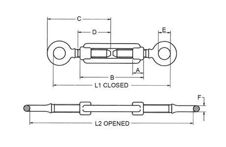 Specifications of Italy Type Turnbuckle Eye and Eye