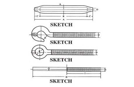 Specifications of JIS Forged Steel Frame Type Turnbuckle