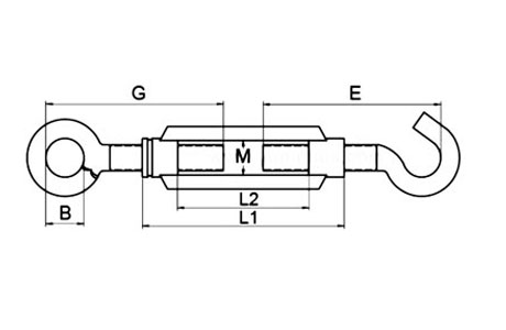 Specifications of Zinc Alloy Turnbuckle Hook & Eye ES Type Die Casting