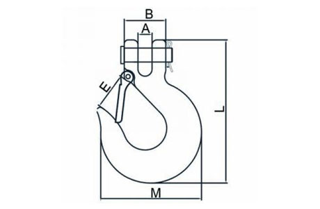 Specifications of Alloy Steel Clevis Slip Hook with Latch Grade 70