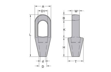 Specifications of Closed Spelter Socket G-417 US Type