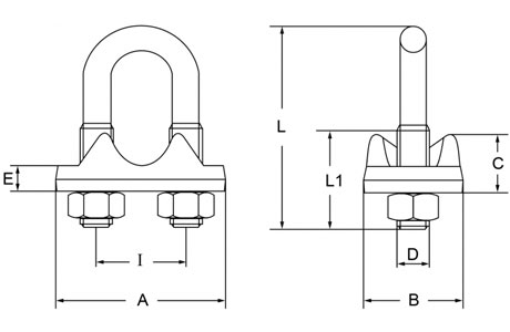 Specifications of Drop Forged Wire Rope Clips Italy Type