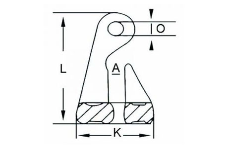 Specifications of Forged Alloy Eye Bend Hook, Type A