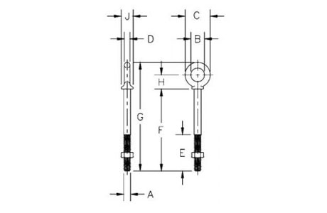 Specifications of Forged Shoulder Nut Eye Bolts G-277