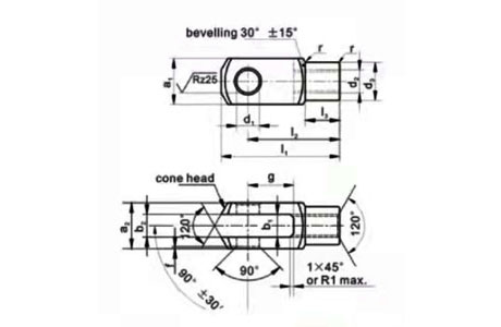 Specifications of Fork Head Clevis Joint DIN71752 China LG™