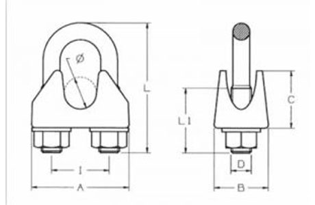 Specifications of Malleable Wire Rope Clip DIN1142(EN13411-5)