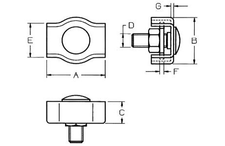 Specifications of Simplex Wire Rope Grips Zinc Plated