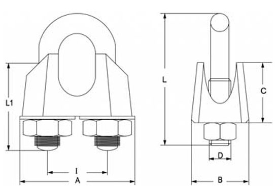 Specifications of Wire Rope Clip DIN741 Galvanized Malleable