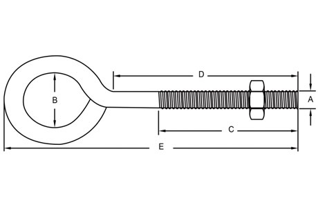 Specifications of Wire Turned Eye Bolt, Welded Eye Bolt