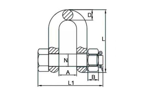 Specifications of Grade 80 Alloy Bolt Type Chain Shackle