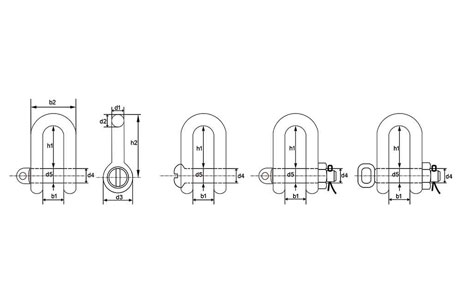 Specifications of Shackles Similar to Din 82101 Form A/B/C Galvanised