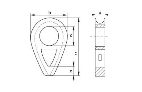 Specifications of DIN 3091 Cast Solid Wire Rope Thimble