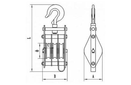 Specifications of lg-riggings type pulley block triple sheave with hook 7013-china lg™