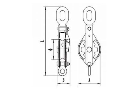 Specifications of Open Type Pulley Block Single Sheave With Eye 7211-China LG™