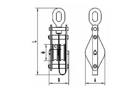 Specifications of Pulley Block Double Sheave With Eye 7012-China LG™