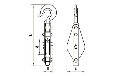 Specifications of Type Pulley Block Single Sheave With Hook 7011-China LG™