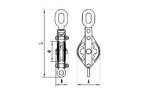 Specifications of Closed Type Pulley Block Single Sheave With Eye 7511-China LG™