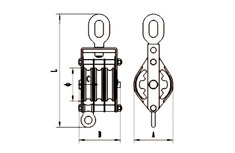 Specifications of Closed Type Pulley Block Triple Sheave With Eye 7513-China LG™