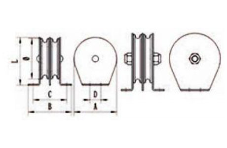 Specifications of Flat Mount Block Double Sheave-China LG™