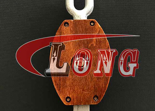 manila wooden shell snatch block with hook self locking of lg rigging