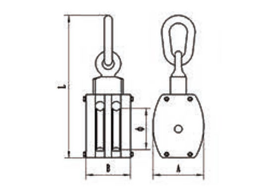 Specifications of JIS Wooden Ship Pulley With Eye Double Sheave-China LG™