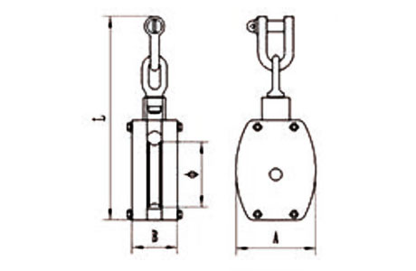 Specifications of JIS Wooden Single Ship Pulley With Shackle-China LG™